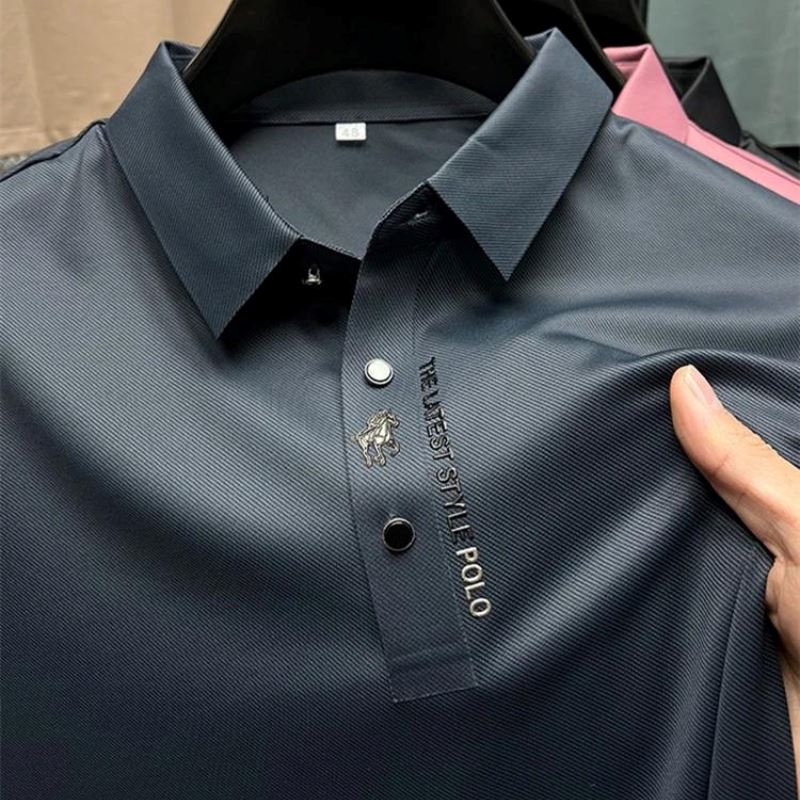 Camisa Polo Masculina de Seda Premium™