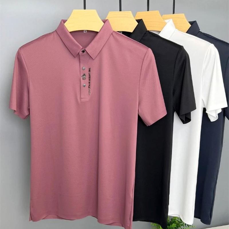 Camisa Polo Masculina de Seda Premium™