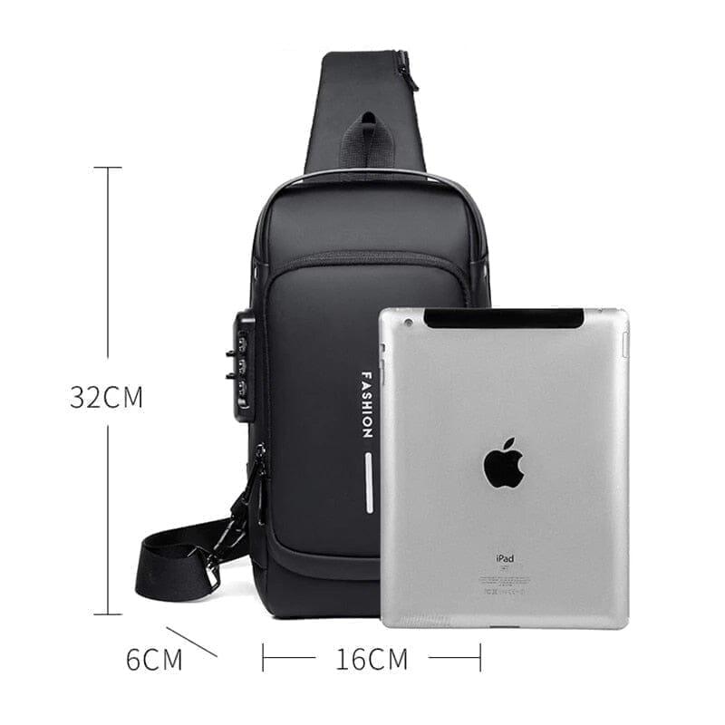 Bolsa Slim Bag - Mochila Anti-Furto com Senha USB - IAC OFERTAS